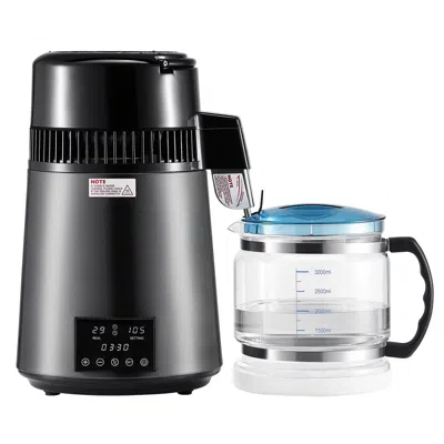 Vvor Water Distiller, 4l 1.1 Gallon Pure Water Purifier Filter For Home Table Countertop, 750w Distilled  In Black