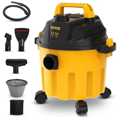 Vvor Wet Dry Vac 2.6 Gallon 2.5 Peak Hp 3 In 1 Portable Shop Vacuum With Blowing Function Attachment Stor In Yellow