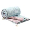 Vvyom Aquamarine Handcrafted Cotton Quilt, Queen In Blue
