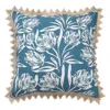 Vvyom Deep Sea Coral Embroidered Reversible Cushion, 20 X 20 In Orange