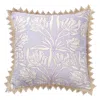 Vvyom Himalayan Embroidered Reversible Cushion, 20 X 20 In Purple