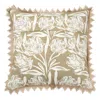 Vvyom Saffron Embroidered Reversible Cushion, 20 X 20 In Orange