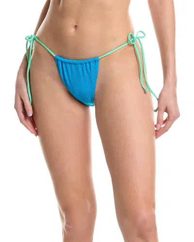 Vyb Dia Tanga String Bikini Bottom In Blue