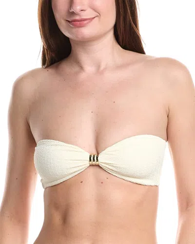 Vyb Dolly Antique Brass Cinch Bandeau Top In White