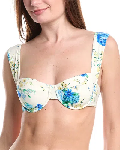 Vyb Frankie Shirred Underwire Swim Top In White