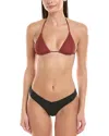 Vyb Jolie Adjustable Tunnel Triangle Bikini Top In Brown