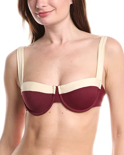 Vyb Luca Underwire Swim Top In Burgundy