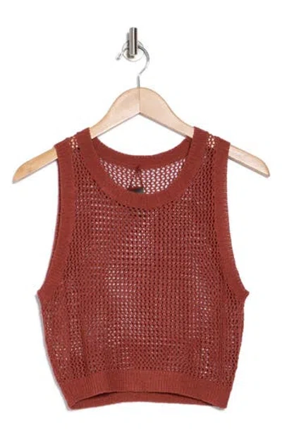 Vyb Open Knit Crop Cover-up Top