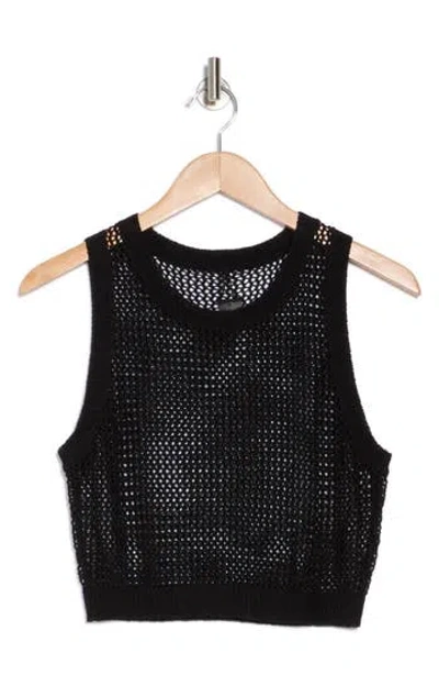 Vyb Open Knit Crop Cover-up Top