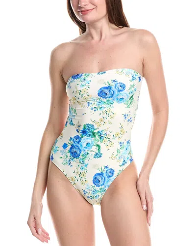 Vyb Robbie Bandeau Ruched Back One-piece In Blue