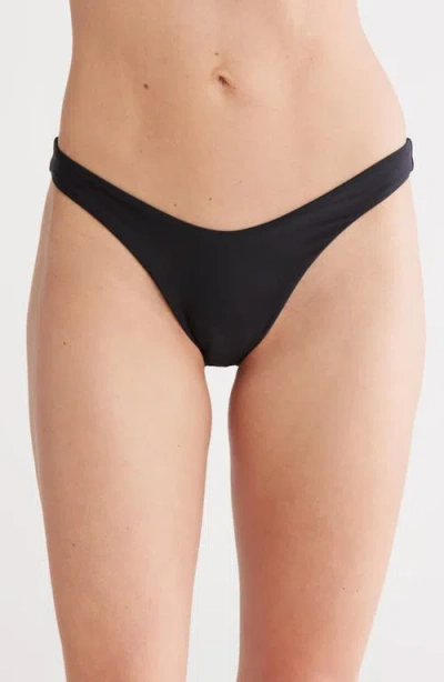 Vyb Vitals High Leg Cheeky Bikini Bottoms In Black
