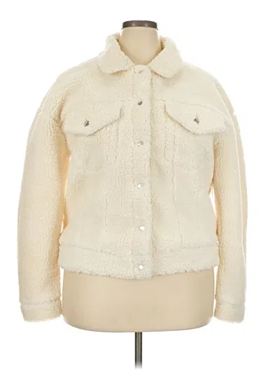 Pre-owned Vylette Faux Fur Jacket In Ivory