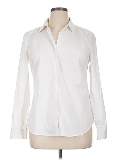 Pre-owned Vylette Long Sleeve Button Down Shirt In White