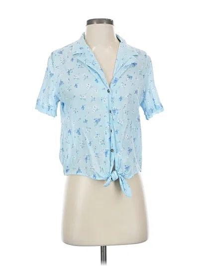 Pre-owned Vylette Short Sleeve Blouse In Blue