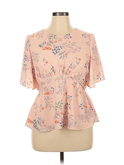 Pre-owned Vylette Short Sleeve Blouse In Pink