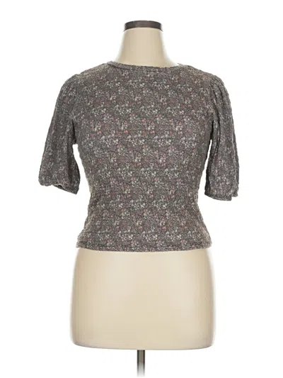 Pre-owned Vylette Short Sleeve Top Brown Boatneck Tops