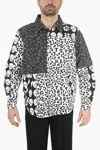 Vyner Articles Multi Patterned Denim Jacket In Multi
