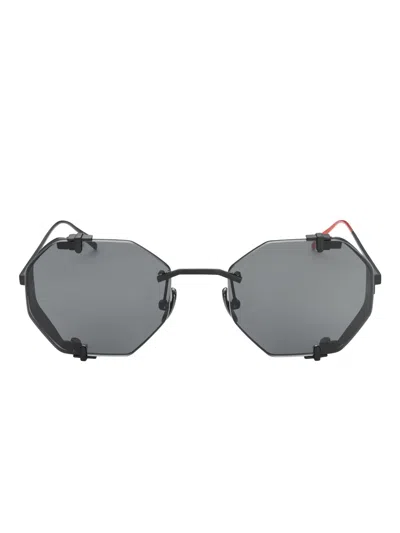 Vysen Eyewear Sever Round-frame Sunglasses In Black