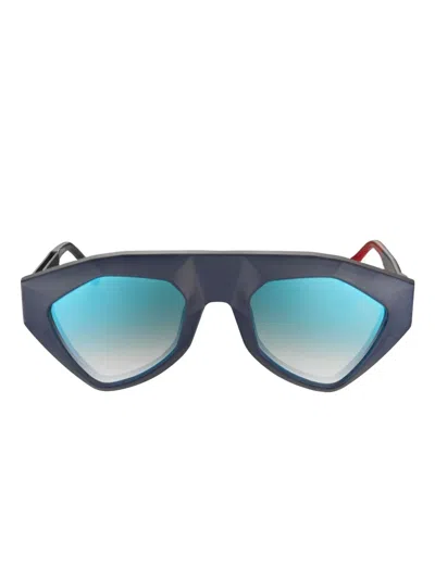 Vysen Eyewear Sha Geometric-frame Sunglasses In Blue