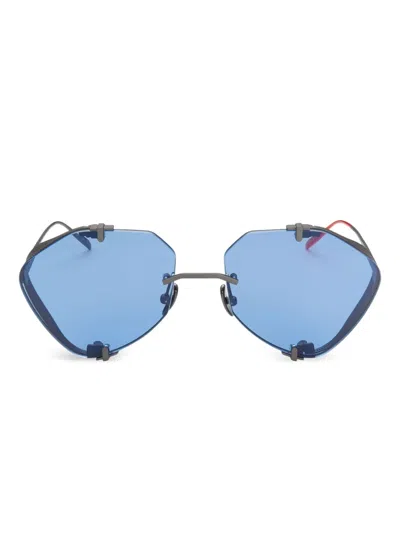 Vysen Eyewear The Khoid Geometric-frame Sunglasses In Gray