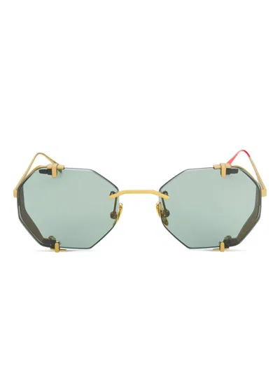Vysen Eyewear The Sever Geometric-frame Sunglasses In Gold