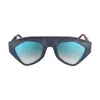 Vysen Eyewear Women's Blue / Black The Sha Dark Blue And Black Temple In Blue/black