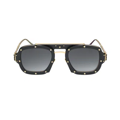 Vysen Eyewear Women's Gold / Black The Blaze Black And Gold Titanium In Gold/black