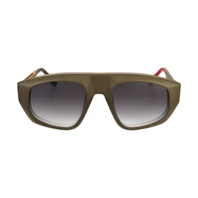 Vysen Eyewear Women's Gold / Green The Lex Forrest Green And Gold Temple In Gold/green