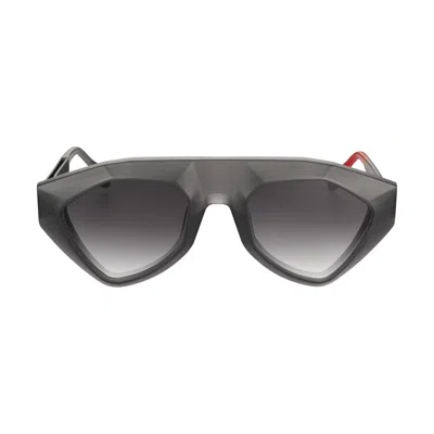 Vysen Eyewear Women's Grey / Black The Sha Clear Dark Grey And Black Temple In Grey/black