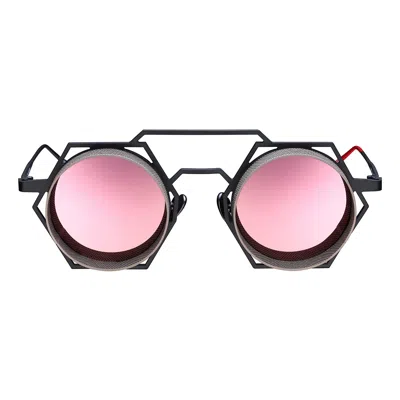 Vysen Eyewear Women's Grey The Nikky - Unisex - Rose Gold Mirror Lenses