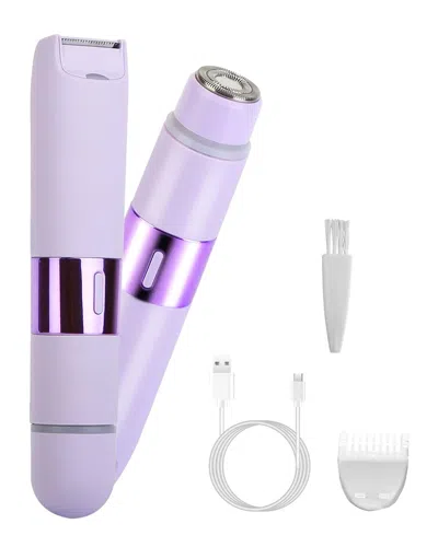 Vysn 2-in-1 Wet & Dry Bikini Trimmer Dual-head Cordless In Purple