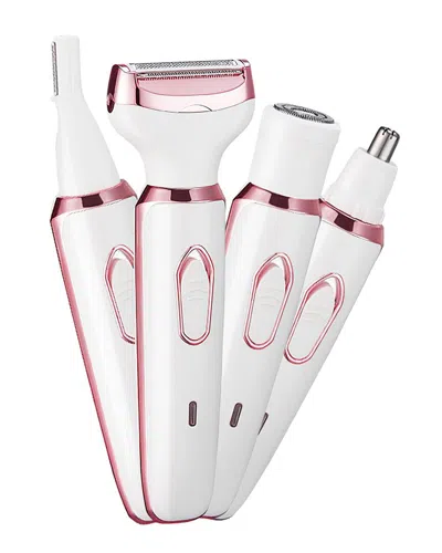 Vysn 4-in-1 Rechargeable Electric Razor For Women - Painless Grooming Kit In White