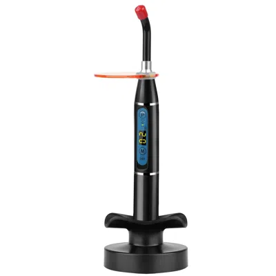 Vysn 5w Cordless Dental Led Curing Light Lamp In Black