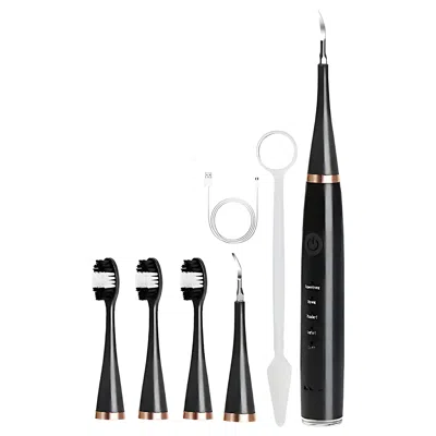 Vysn Brightsmile Trio 3-in-1 Rechargeable Electric Toothbrush & Cleaner Set In Black