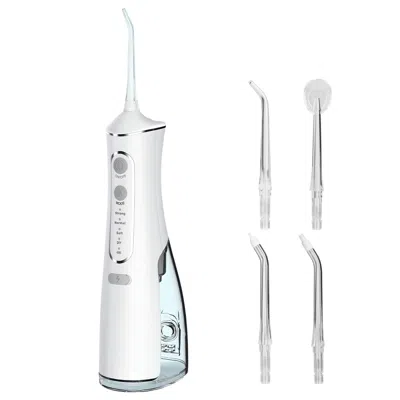 Vysn Portable Water Dental Flosser Cordless Rechargeable Dental Oral Irrigator Ipx7 Waterproof Teeth Clea In White