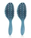 Vysn Rockridge Biodegradable Eco Hairbrush 2-pack In Blue