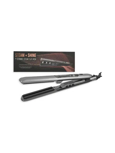 Vysn Steam & Shine 1" Ceramic Steam Flat Iron In Grey