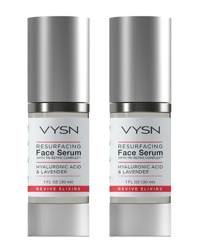 Vysn Unisex 1oz Resurfacing Face Serum With Tri-retinx Complex™ - Hyaluronic Acid & Lavender - 2 Pac In White