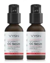 Vysn Unisex 1oz Vitamin C Cc Serum - Vitamin C & Citrus Stem Cells - 2 Pack