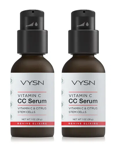 Vysn Unisex 1oz Vitamin C Cc Serum - Vitamin C & Citrus Stem Cells - 2 Pack In White