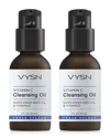 VYSN VYSN UNISEX 1OZ VITAMIN C CLEANSING OIL - SUNFLOWER SEED OIL & VITAMIN E - 2 PACK