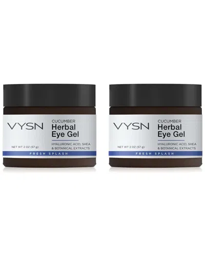 Vysn Unisex 2oz Cucumber Herbal Eye Gel - Hyaluronic Acid, Shea & Botanical Extracts - 2 Pack In White