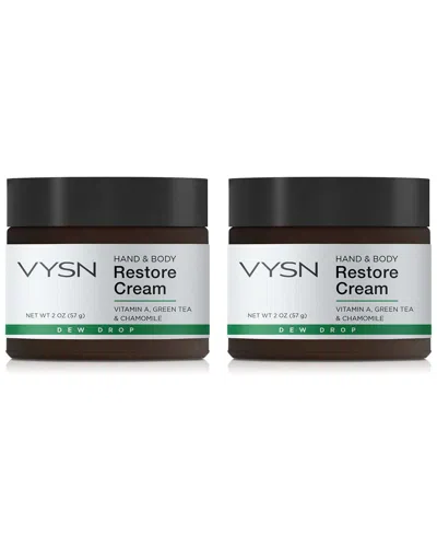 Vysn Unisex 2oz Hand & Body Restore Cream - Vitamin A, Green Tea & Chamomile - 2 Pack In Brown