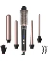 Vysn Unisex 5-in-1 Curling Wand Set With Interchangeable Barrels