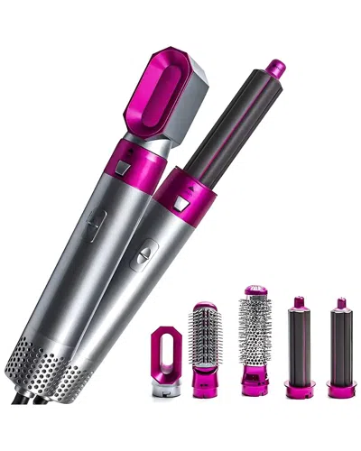 Vysn Unisex 5-in-1 Hot Air Brush Professional Hair Dryer – Brush Straightener Volumizer Tool In Grey