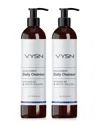 Vysn Unisex 8oz Cucumber Daily Cleanser - Vitamin B3 & White Willow - 2 Pack