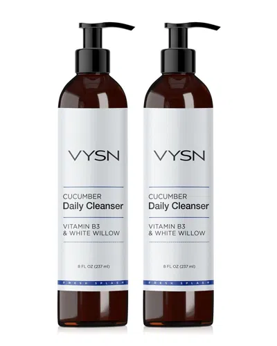 Vysn Unisex 8oz Cucumber Daily Cleanser - Vitamin B3 & White Willow - 2 Pack