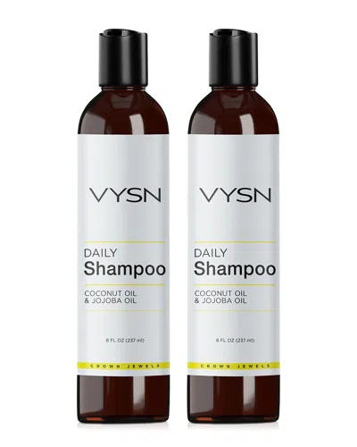 Vysn Unisex 8oz Daily Shampoo - Coconut Oil & Jojoba Oil - 2 Pack In White