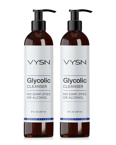 Vysn Unisex 8oz Glycolic Cleanser - No Soap, Dyes, Or Alcohol - 2 Pack In White