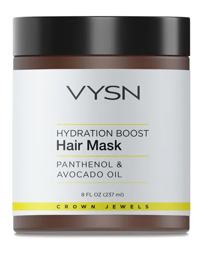 Vysn Unisex 8oz Hydration Boost Hair Mask - Panthenol & Avocado Oil In White